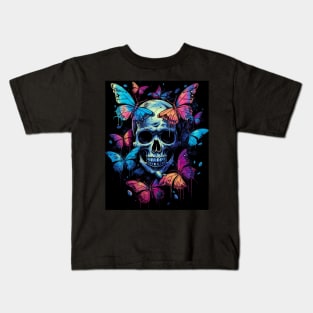 Fairy Grunge Fairycore Aesthetic Skeleton Butterfly Gothic Kids T-Shirt